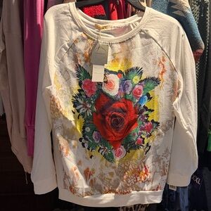 Runway Floral Graphic thin Sweatshirt